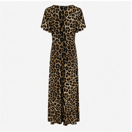 Jimi Fei Paris Bruin Leopard - achteraanzicht