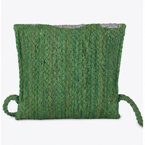 HS crossbody tas Groen Wit Kralen - achteraanzicht