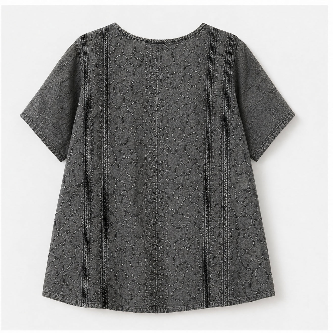 HS Top Handmade India - Meerdere Kleuren - Antraciet - achteraanzicht