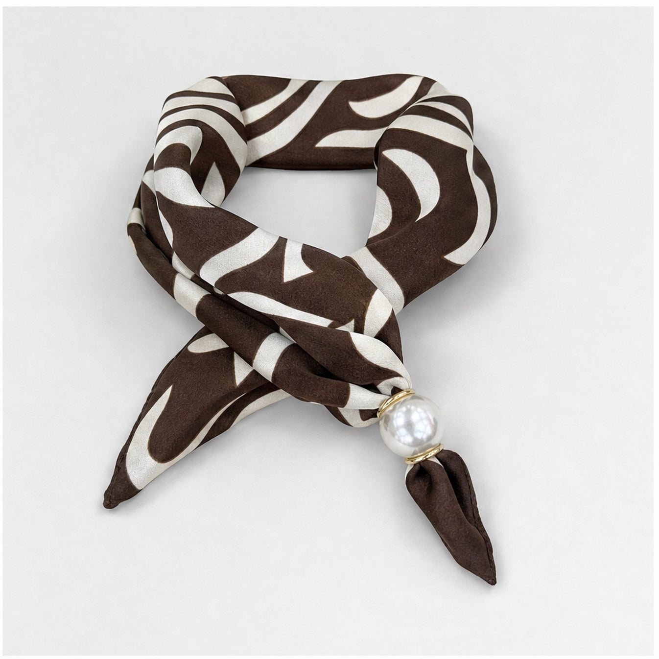 HS Parelsjaal Zebraprint - Meerdere Kleuren - Bruin Zebraprint - achteraanzicht