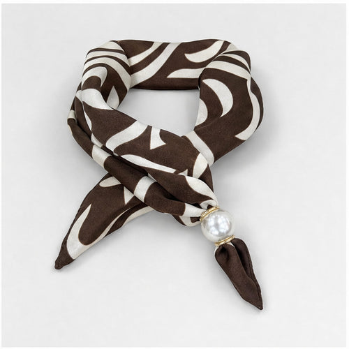 HS Parelsjaal Zebraprint - Meerdere Kleuren - Bruin Zebraprint - achteraanzicht