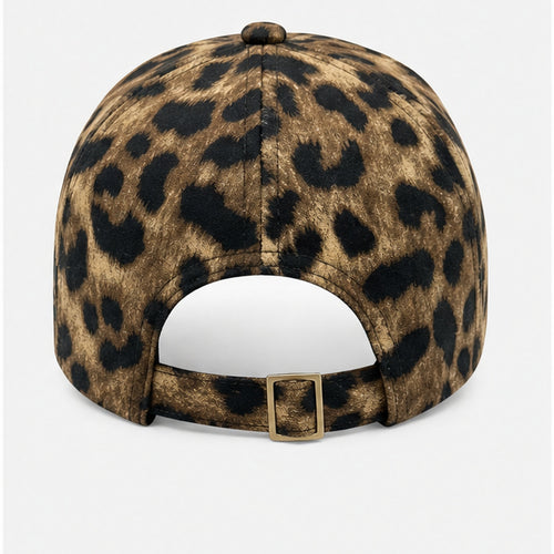 HS petje Bruin Leopard Print - achteraanzicht