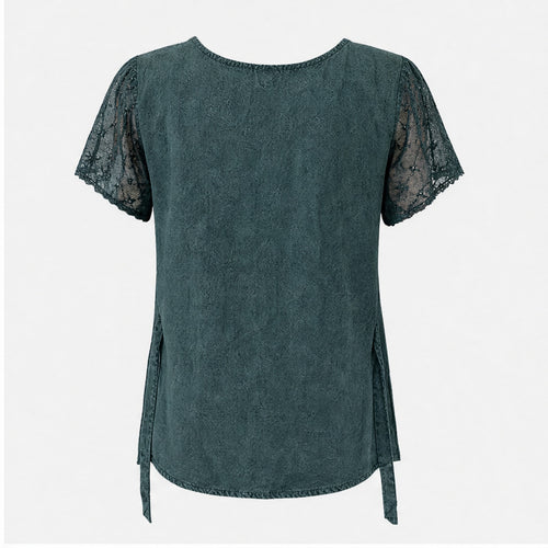 HS Shirt - Meerdere Kleuren - Petrolgroen Borduursel - achteraanzicht