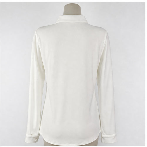Angelle Milan Blouse - Ecru Effen - achteraanzicht