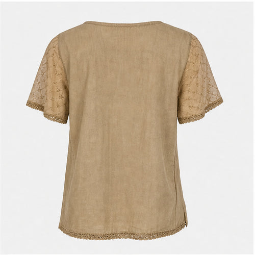 HS Shirt - Meerdere Kleuren - Beige Borduursel - achteraanzicht