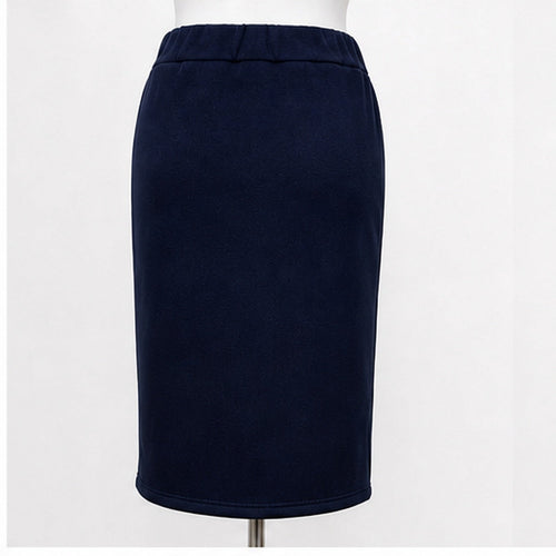 MOOIJ Rok Zachte Stof - Donkerblauw - BACK