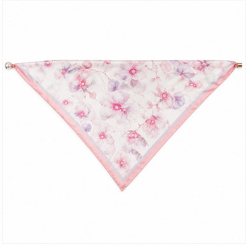 HS Parelsjaal Groot - Roze Bloemenprint - achteraanzicht
