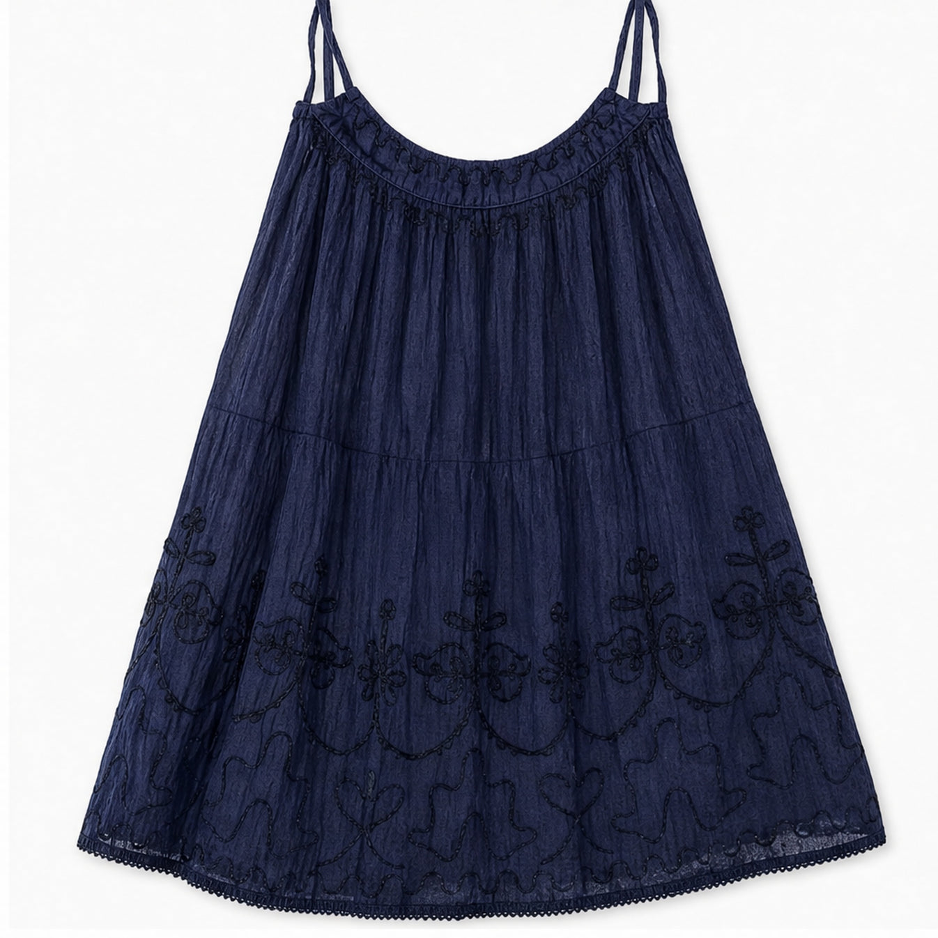 HS Rok Handmade in India - Meerdere Kleuren - Navy - achteraanzicht