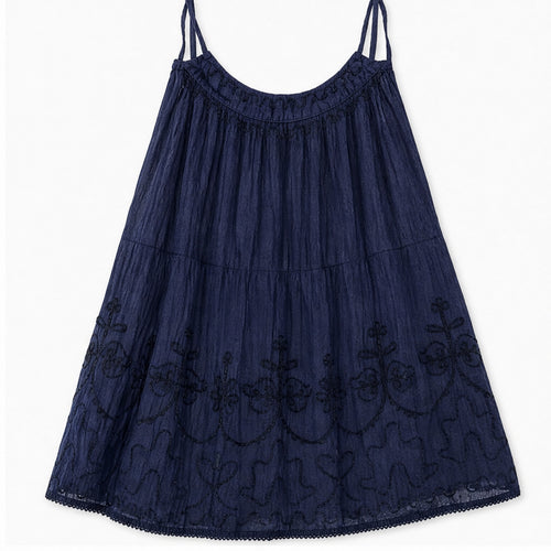 HS Rok Handmade in India - Meerdere Kleuren - Navy - achteraanzicht