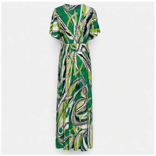 Jimi Fei Paris Groen Wit Graphic Paisley - achteraanzicht
