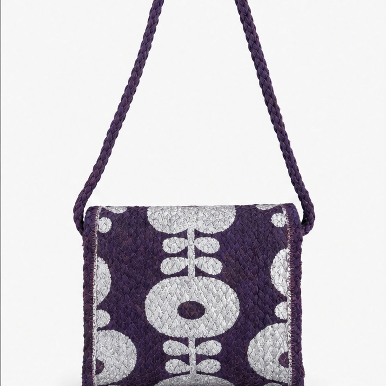 HS crossbody tas Paars Kralen - achteraanzicht