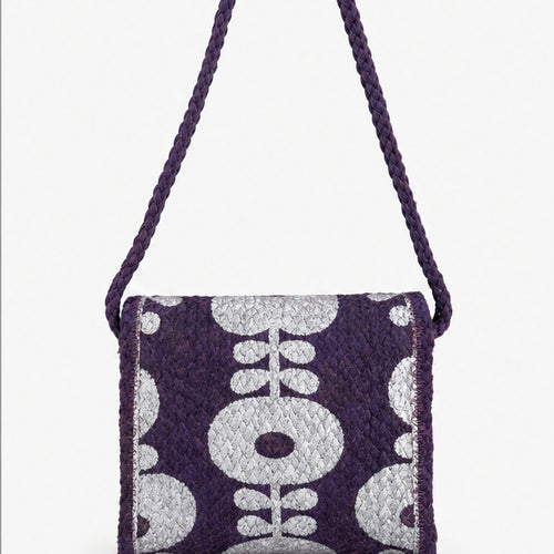 HS crossbody tas Paars Kralen - achteraanzicht