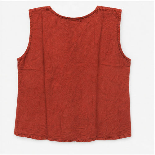 HS Mouwloos Shirt - Meerdere Kleuren - Rood Borduursel - achteraanzicht