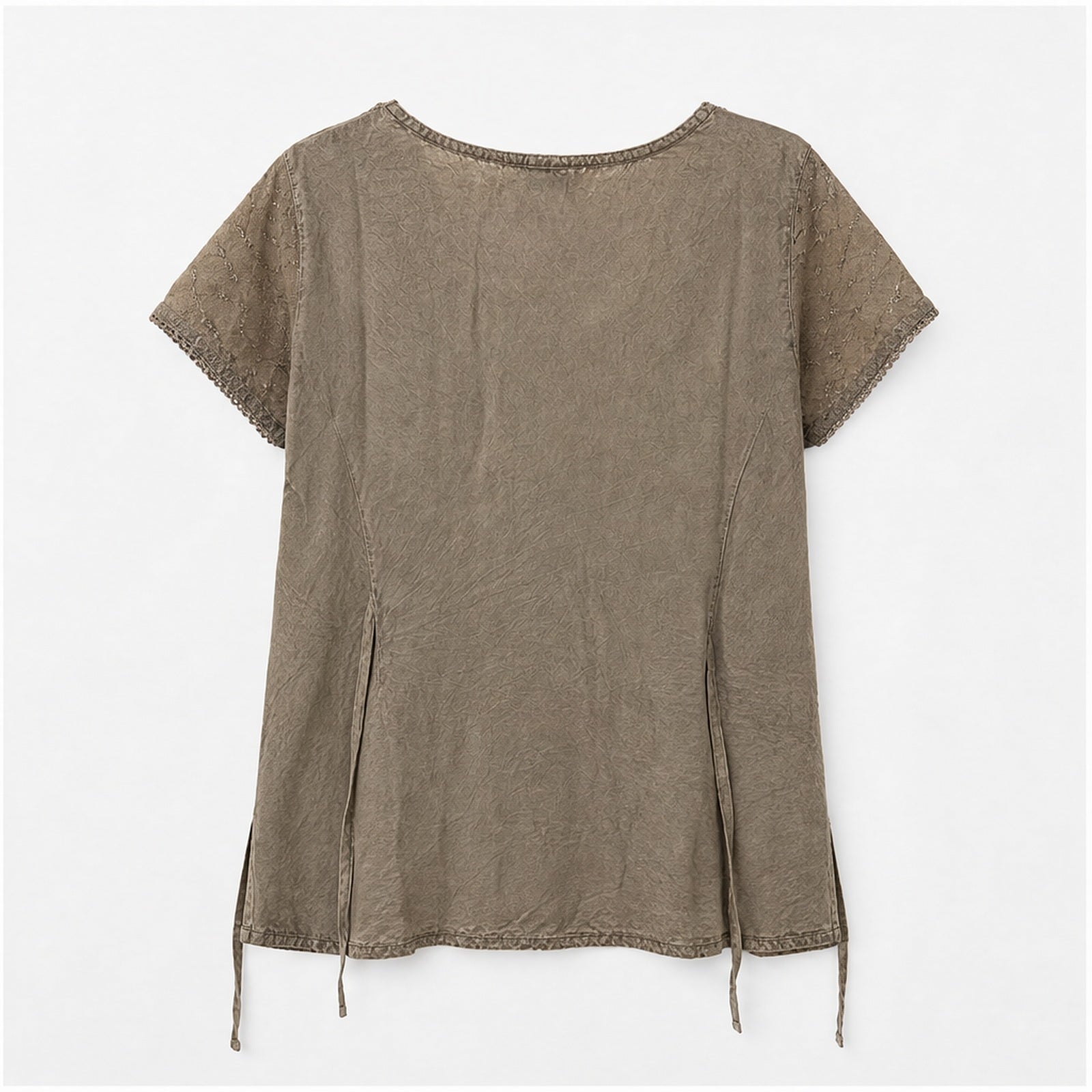 HS Shirt - Meerdere Kleuren - Taupe Borduursel - achteraanzicht