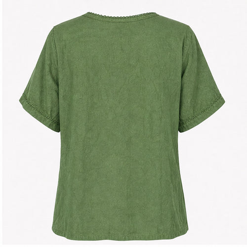 HS Top Handmade India - Meerdere Kleuren - Groen - achteraanzicht