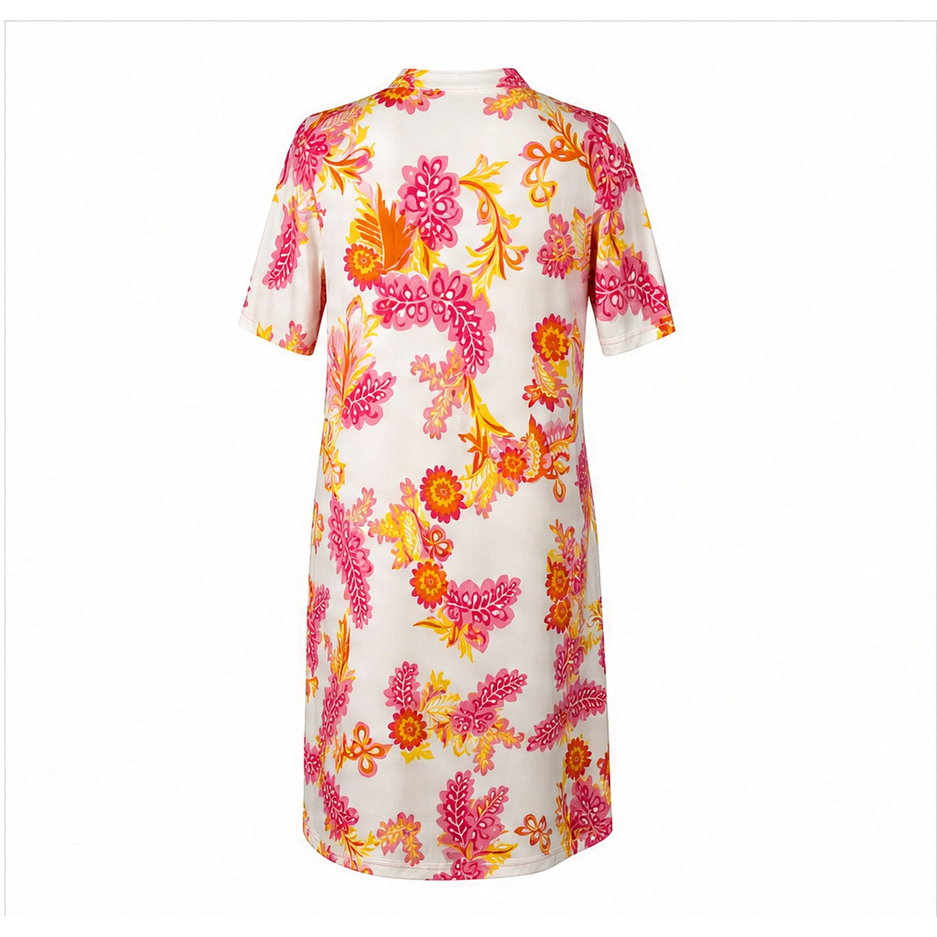 Angelle Milan Witte Oranje Bloemenprint - achteraanzicht