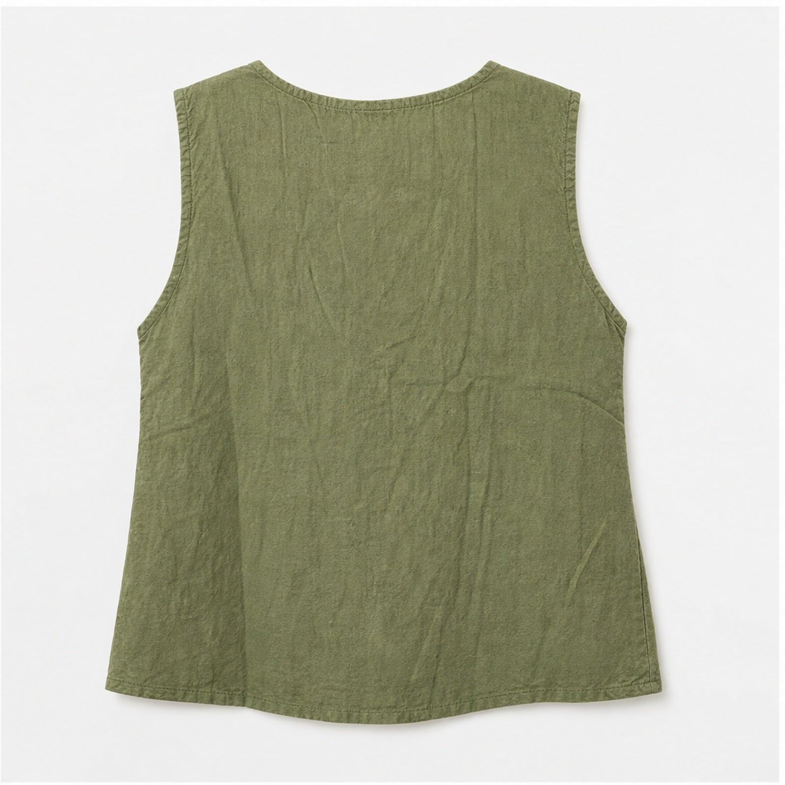 HS Mouwloos Shirt - Meerdere Kleuren - Lichtgroen Borduursel - achteraanzicht