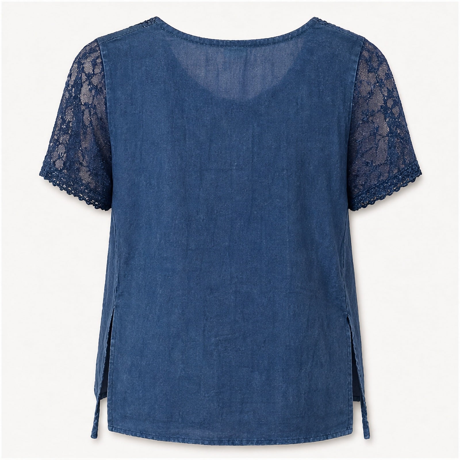 HS Shirt - Meerdere Kleuren - Denimblauw Borduursel - achteraanzicht