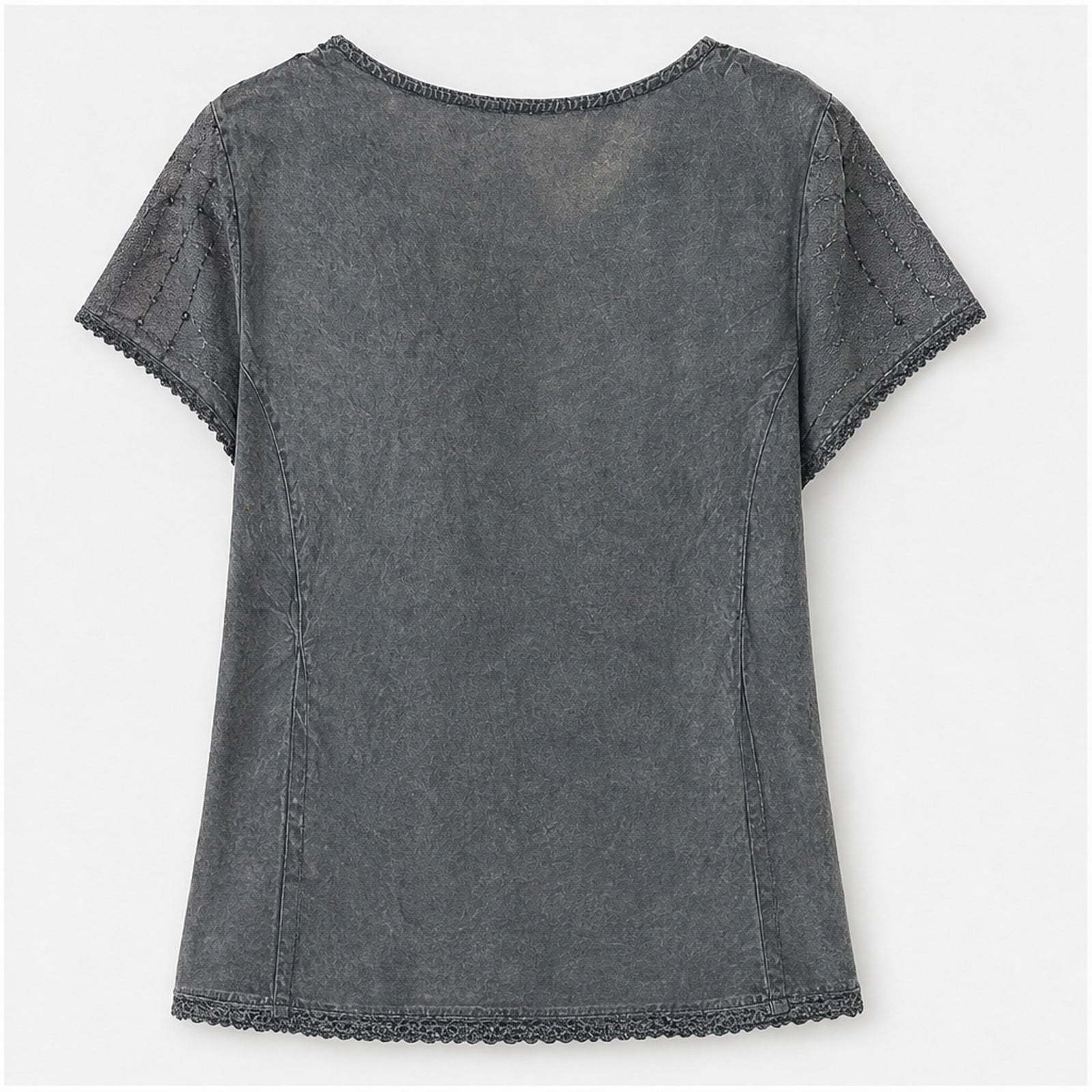 HS Shirt - Meerdere Kleuren - Grijsblauw Borduursel - achteraanzicht