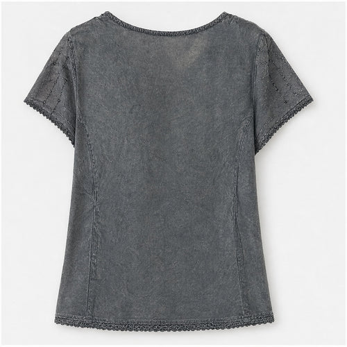 HS Shirt - Meerdere Kleuren - Grijsblauw Borduursel - achteraanzicht