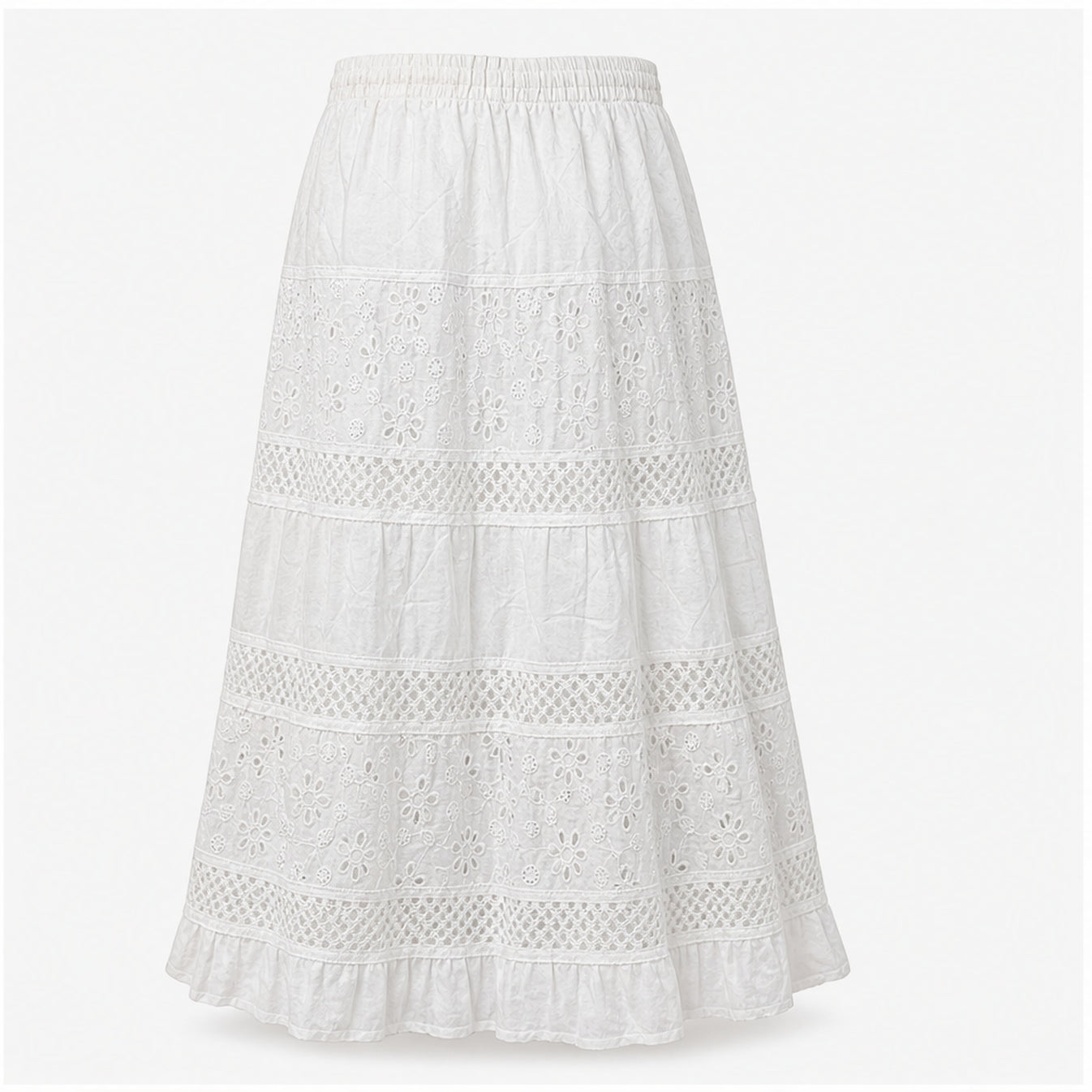 HS Rok - Meerdere Kleuren - Wit Broderie - achteraanzicht
