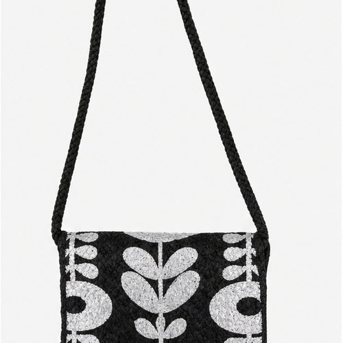 HS crossbody tas Zwart Kralen - achteraanzicht