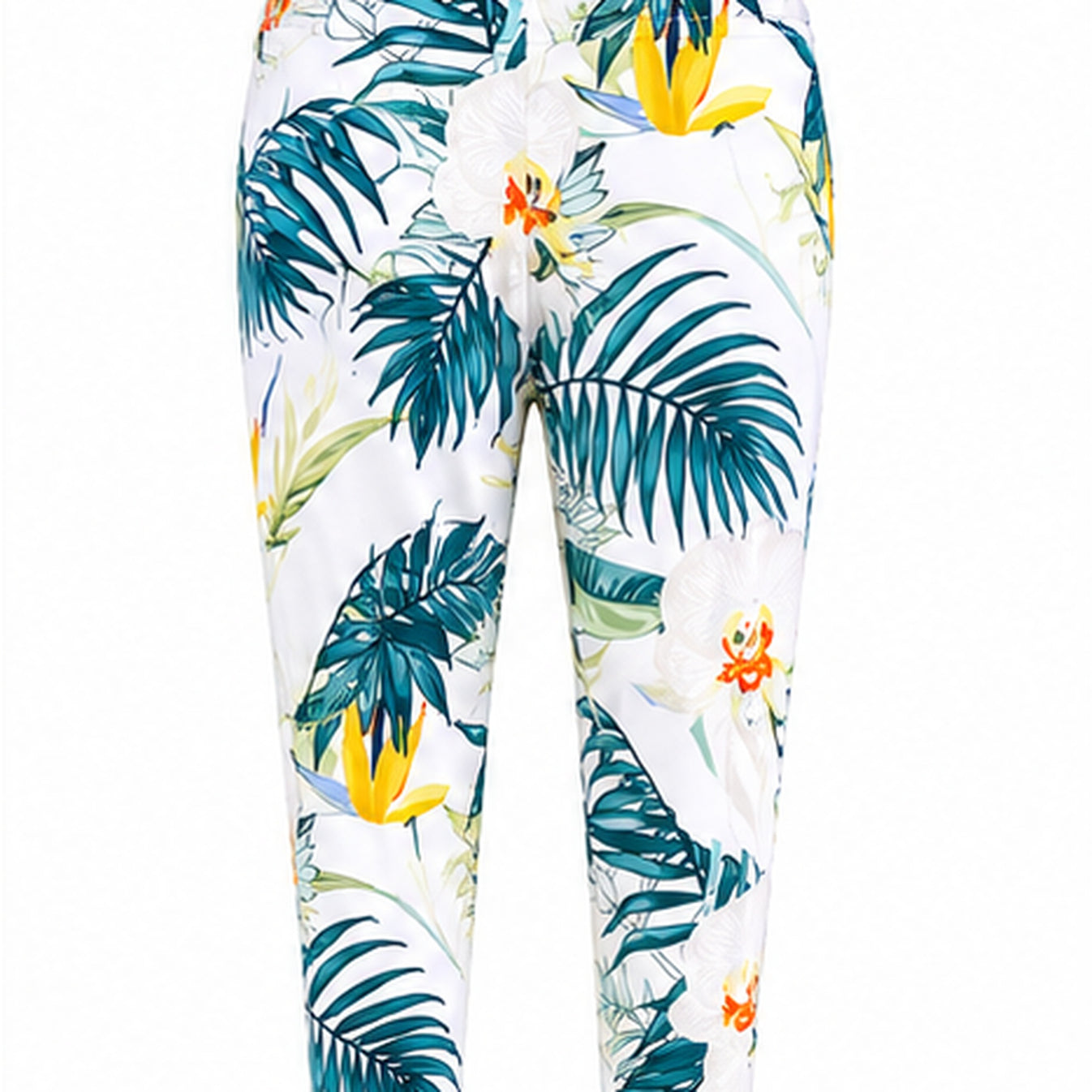 Angelle Milan White Green Tropical - achteraanzicht