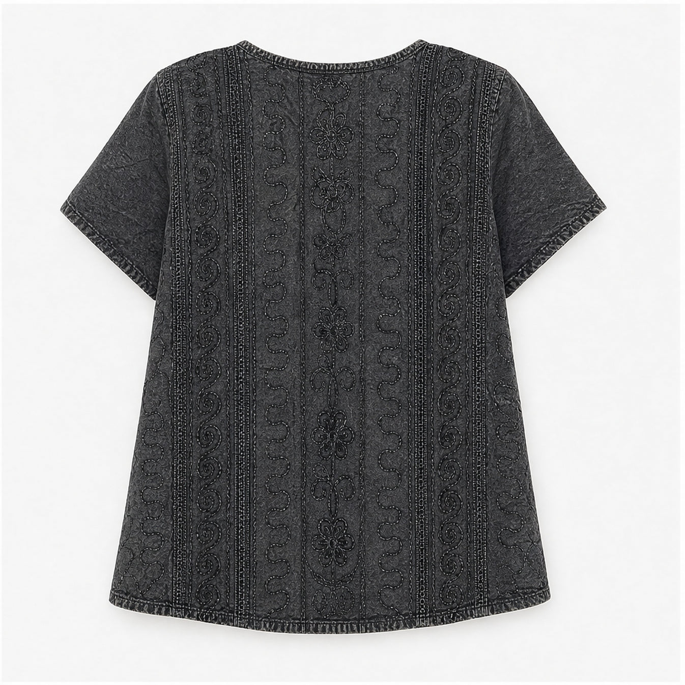 HS Top Handmade India - Meerdere Kleuren - Donker antraciet - achteraanzicht