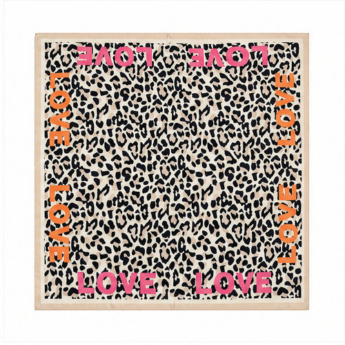 HS 70x70 Satijnen Look Sjaal Animalprint - Meerdere Prints - Leopard Love Print - achteraanzicht