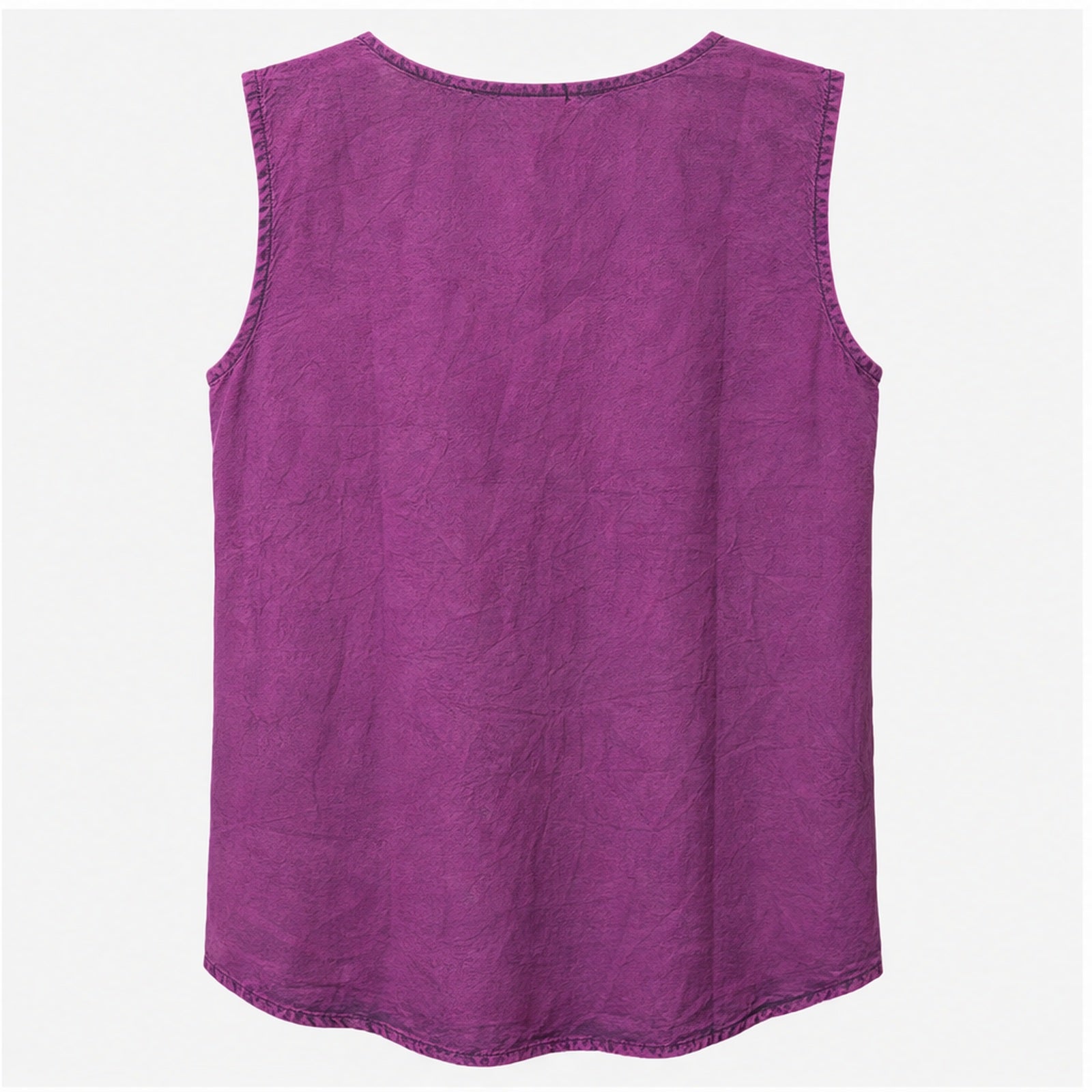 HS Mouwloos Shirt - Meerdere Kleuren - Magenta Borduursel - achteraanzicht
