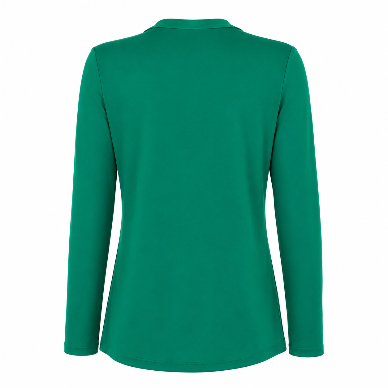 Signature top green ruffle - Achteraanzicht ghost mannequin