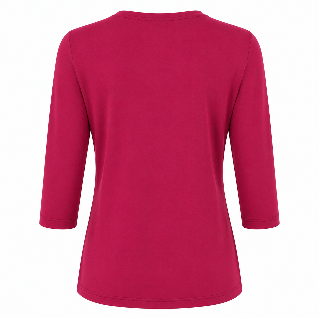 Signature top fuchsia crossneck - Achteraanzicht ghost mannequin