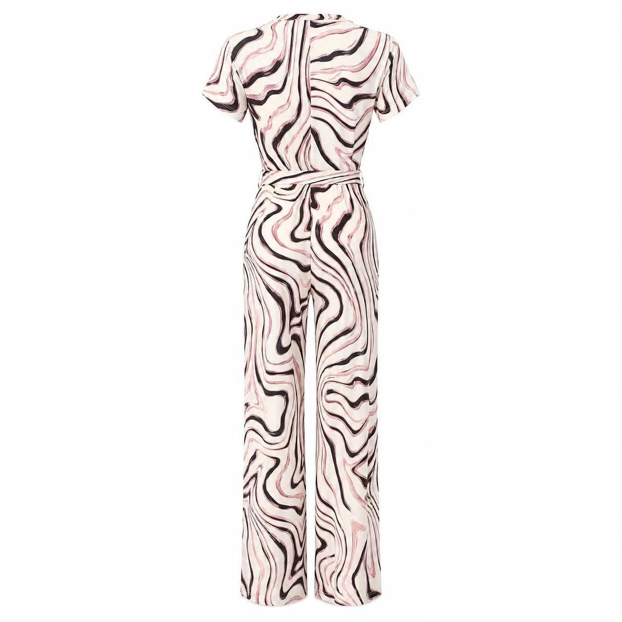 By Swan jumpsuit blush abstract wrap - Achteraanzicht ghost mannequin