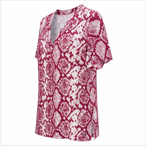Angelle Milan Shirt - Roze Slangenprint - zijaanzicht