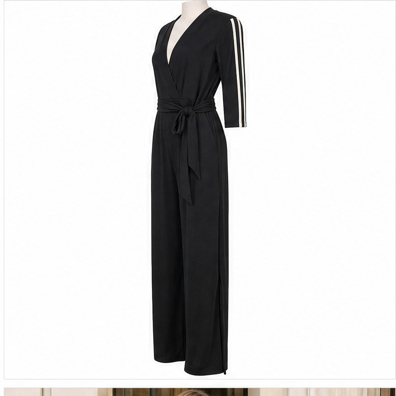 Angelle Milan Jumpsuit - Zwart - zijaanzicht