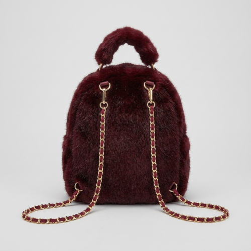 Mini Faux Fur Rugzak - ca. 22 cm