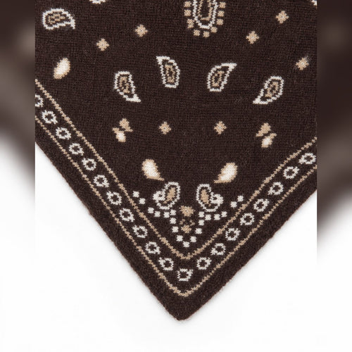 Gebreide Bandanasjaal met Paisleyprint