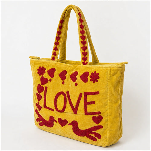 Velvet Tas met Rits – Love & Peace