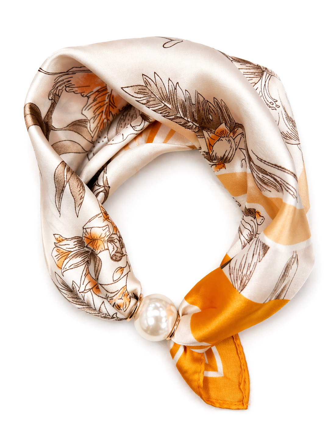 HS Parelsjaal - In 9 Nieuwe Kleuren - HIT - Oranje