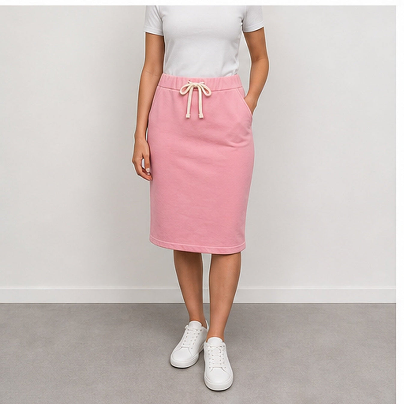 MOOIJ Rok Zachte Stof - Roze - MODEL_FRONT