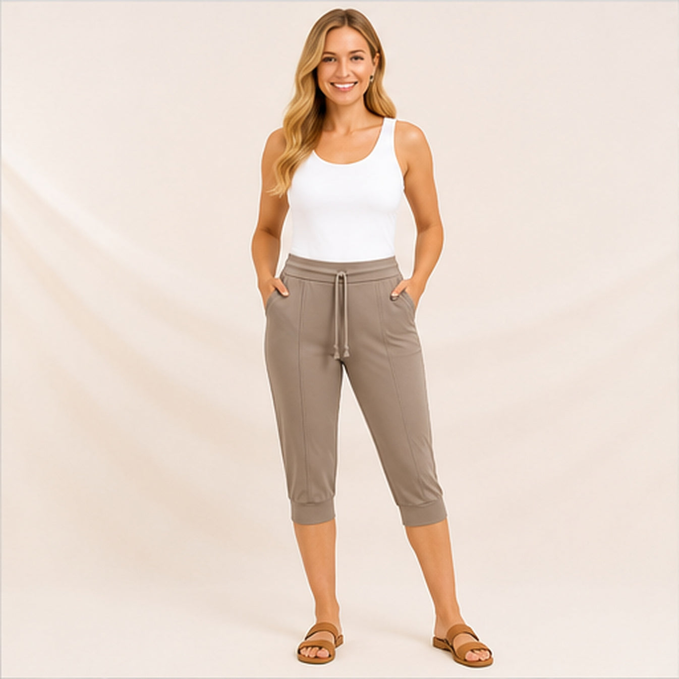 Angelle Milan Taupe - op model