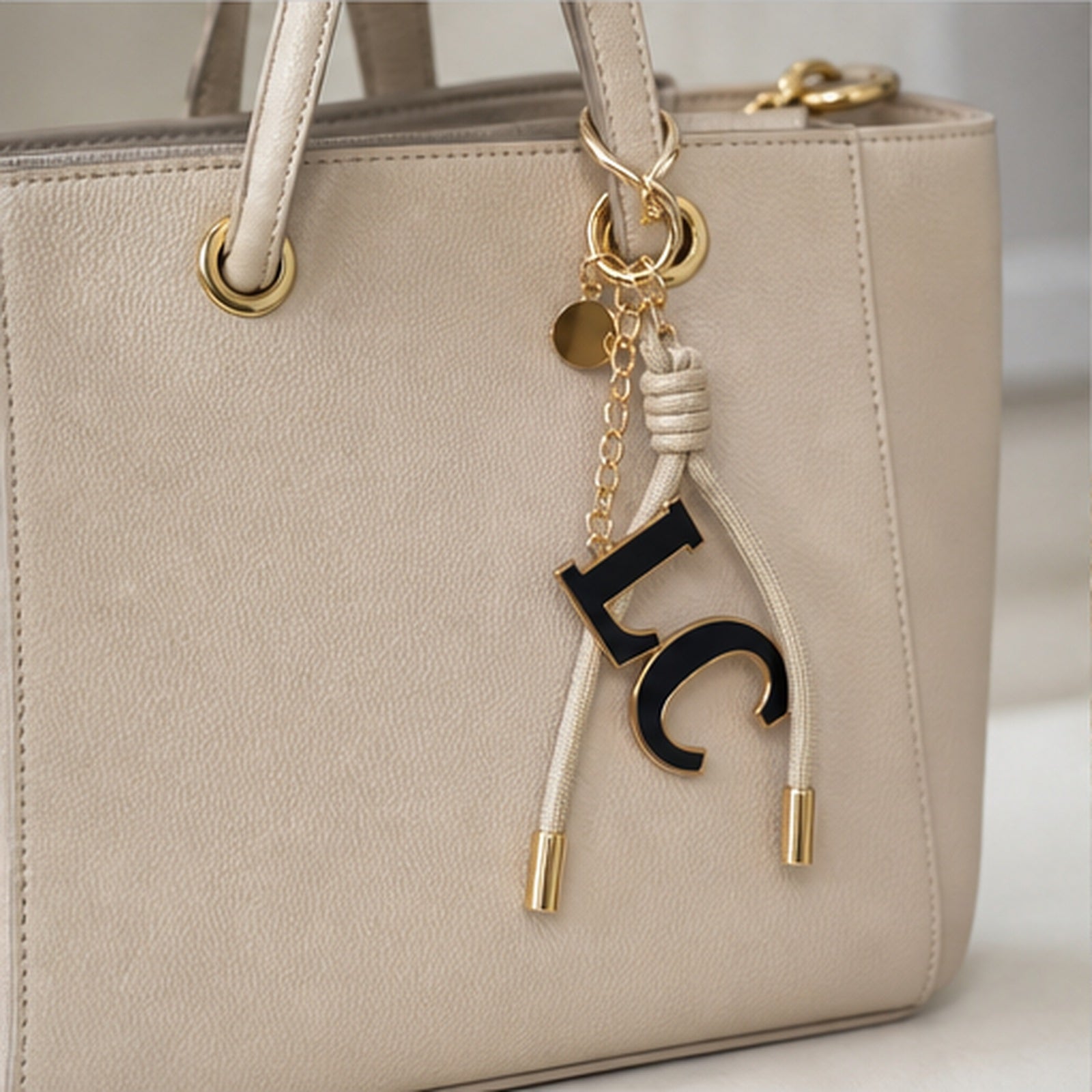 HS Fashion Tassenhanger - Beige design 47 - Beige design 47 - on model