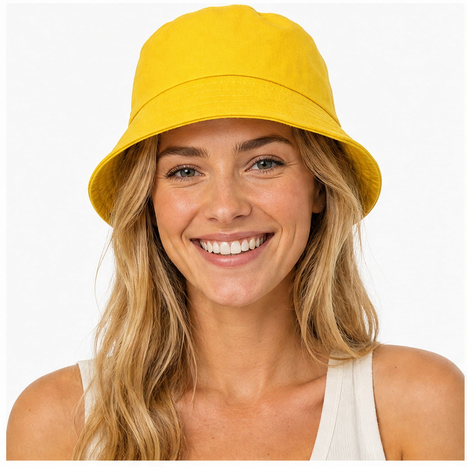 HS Fashion Bucket Hat - Geel - Geel - on model