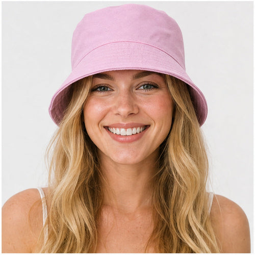 HS Fashion Bucket Hat - Beige 22 - Beige - on model