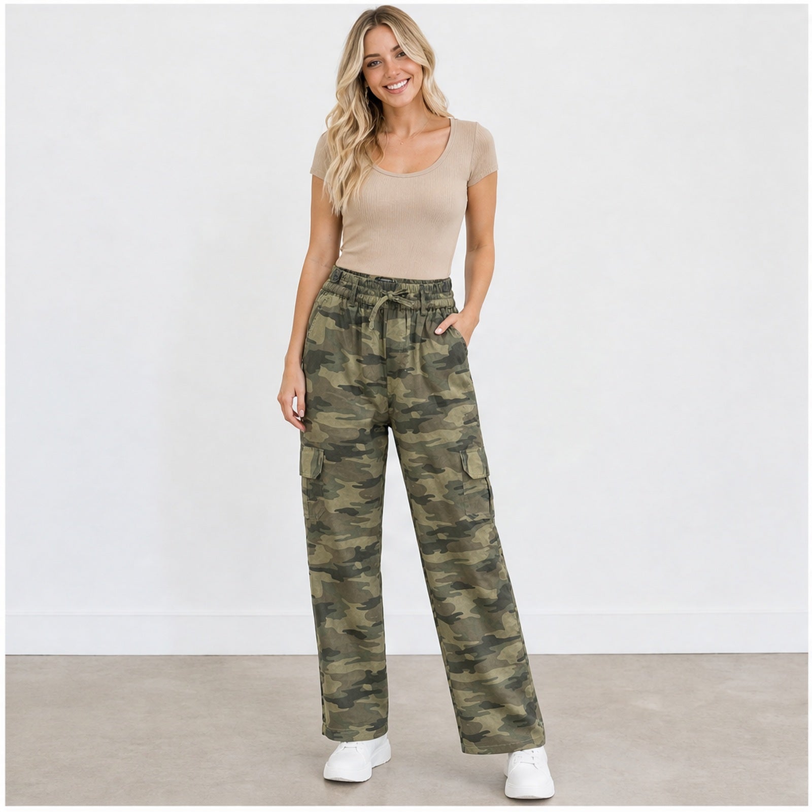 HS Broek One Size - Camo Jogger Strikceintuur - op model