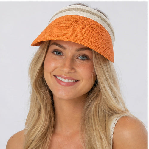 HS Fashion Zonneklep Basic - Oranje - Oranje - on model