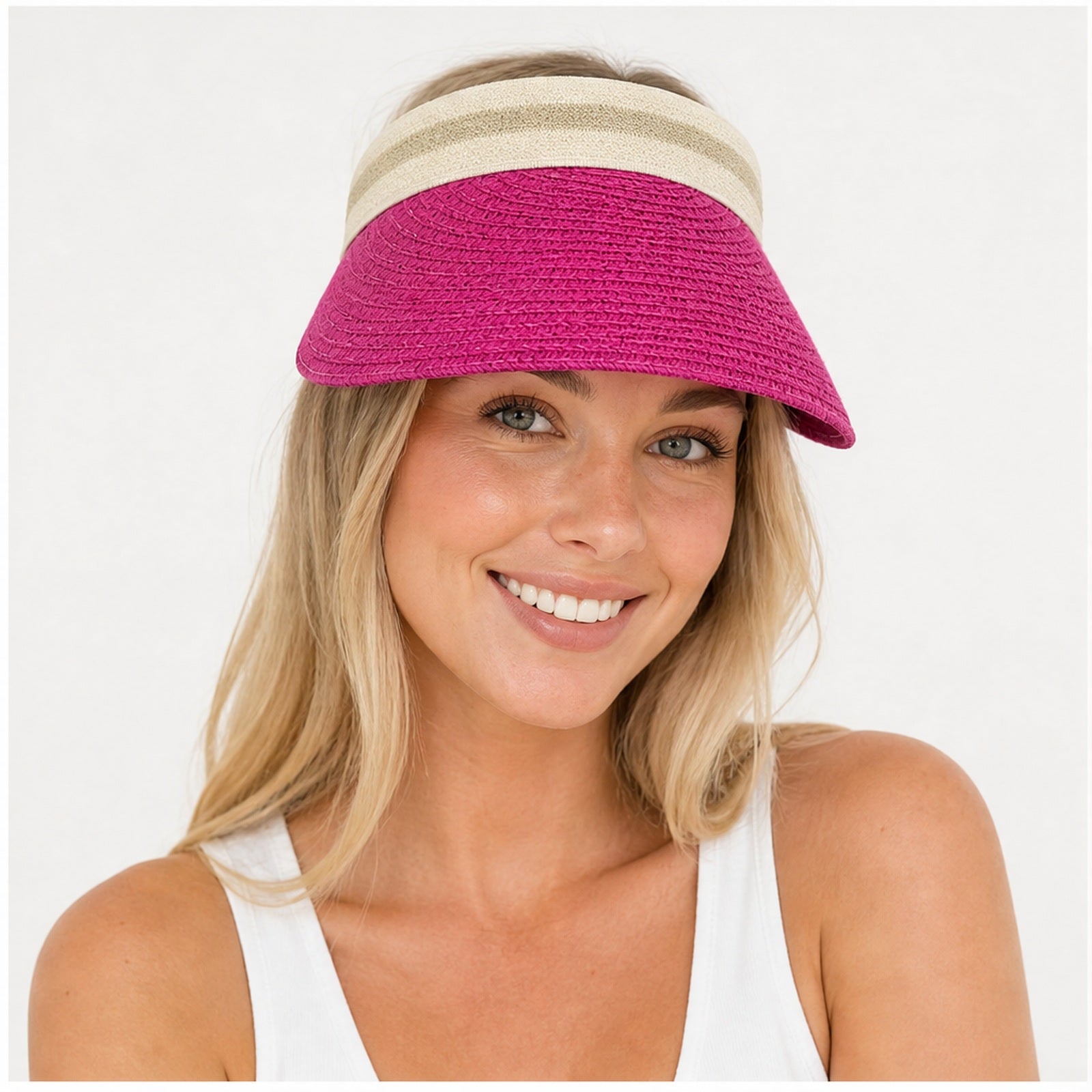 HS Fashion Zonneklep Basic - Roze - Roze - on model