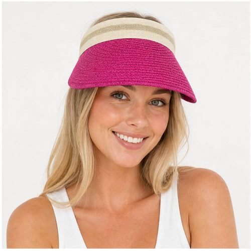HS Fashion Zonneklep Basic - Roze - Roze - on model