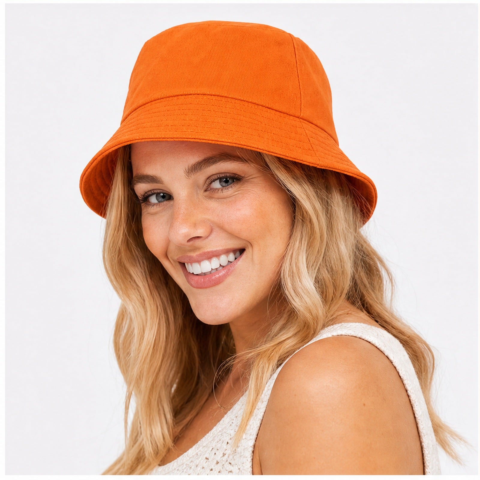 HS Fashion Bucket Hat - Oranje - Oranje - on model