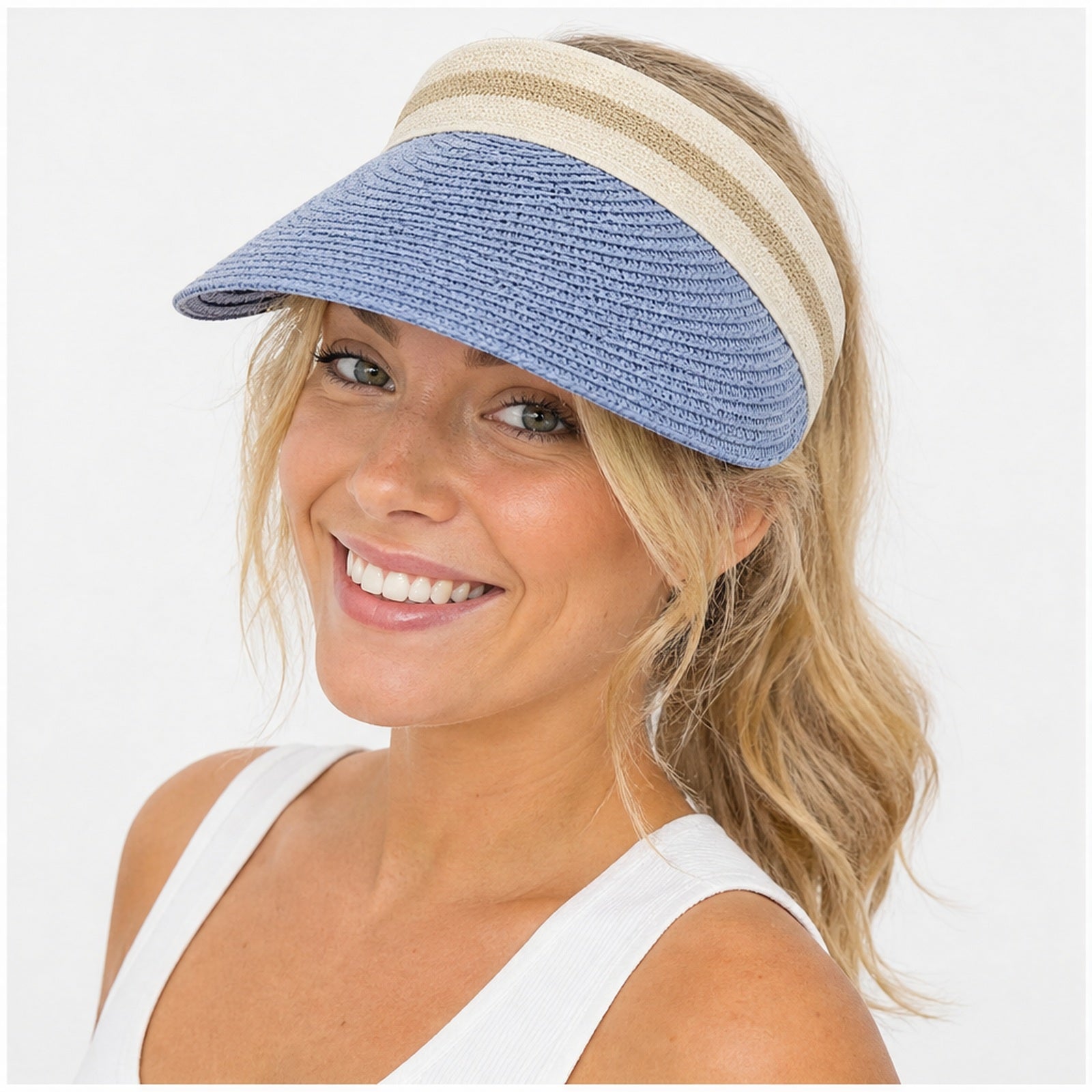 HS Fashion Zonneklep Basic - Grijs 06 - Grijs - on model